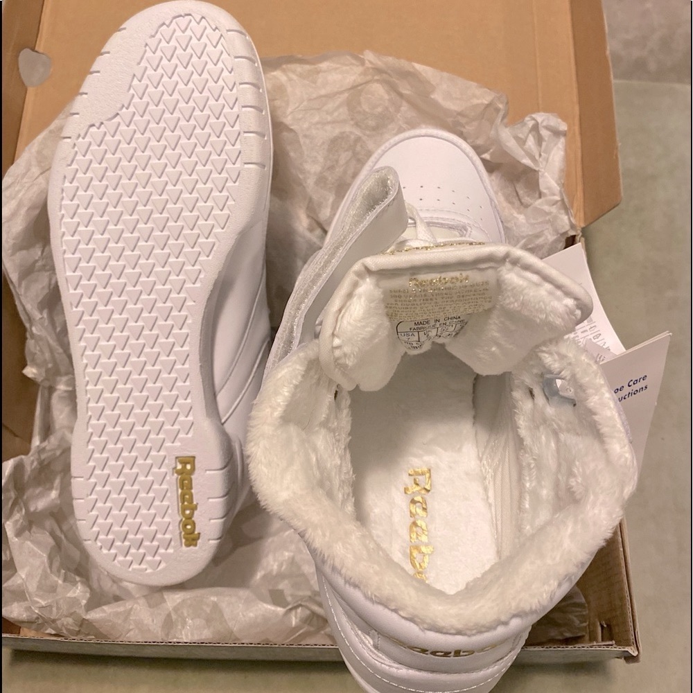 Reebok Winter White Fur-Lined Ex-O-Fit Classics